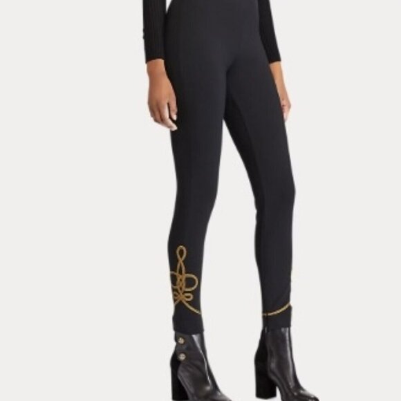 Like New, Polo Ralph Lauren  Bullion Trim Legging Pants - Picture 1 of 16